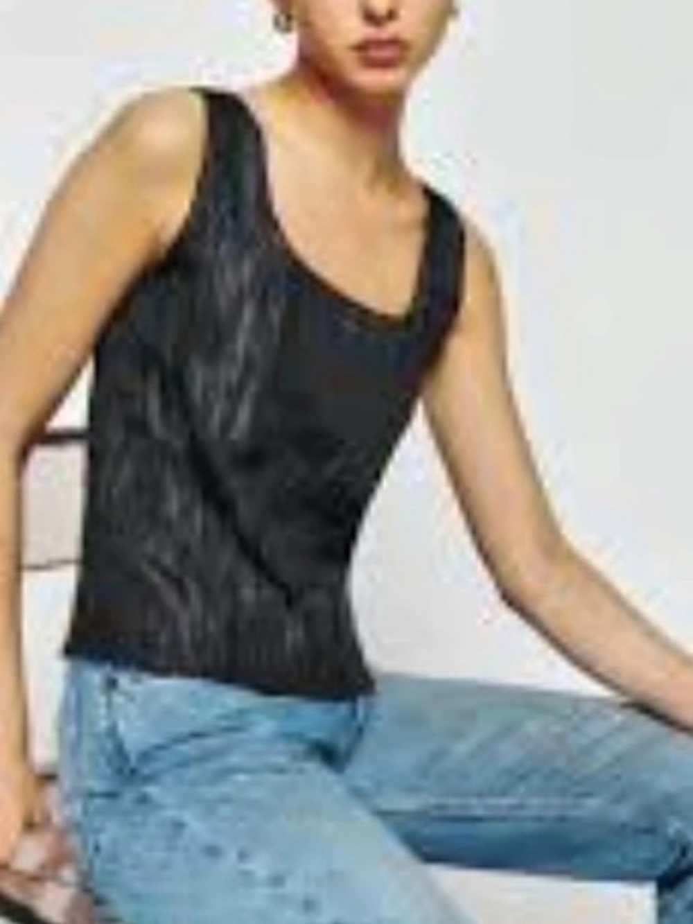 Reformation Oakleigh Tank Top Black Small - Picture 2 of 5
